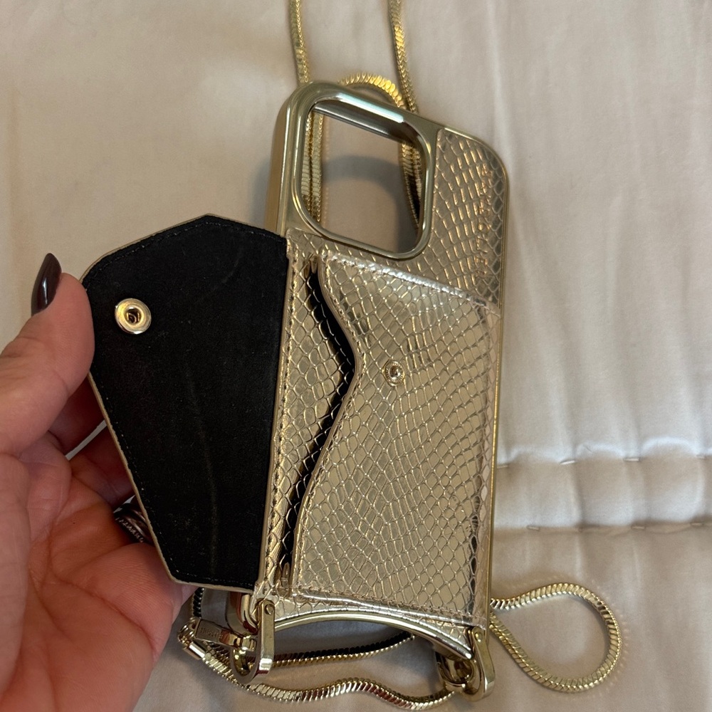 Bandolier Gold Phone Case with Chain - Picture 6 of 8